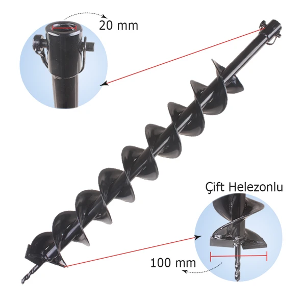 GPP GENERAL POWER PRODUCTS Toprak Burgu Ucu 10 cm AG100 ürün görseli 1