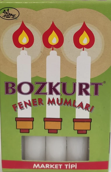 BOZKURT FENER MUMLARI MARKET TİPİ 10LU  16X120MM ürün görseli 1