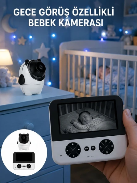 Görüntülü Bebek Monitörü 4.3 İnç Ekran ve Sesli İletişim ürün görseli 1
