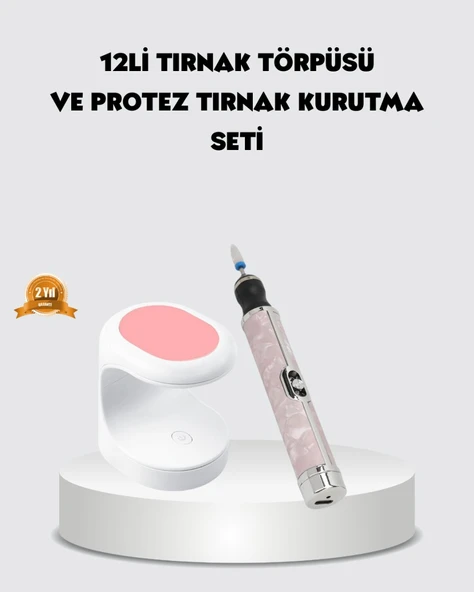 20.000 RPM Tırnak Matkabı + Mini LED Oje Kurutma Cihazı Seti ürün görseli 1