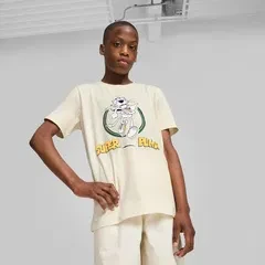 Puma Super Graphic Çocuk Krem T-Shirt ürün görseli 1