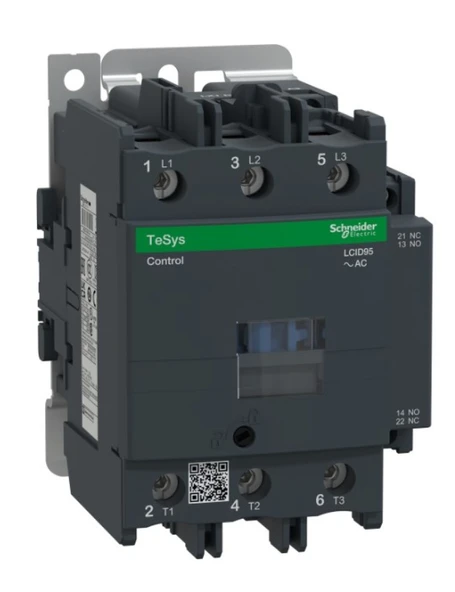 Schneider LC1D95M7 TeSys D 95 A 45 kW 220V AC Kontaktör 3 Kutuplu 1NO+1NC AC-3 ürün görseli 1