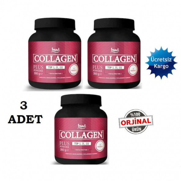 Hud Collagen Plus Powder Tip123- 300Gr 3 ADET ürün görseli 1