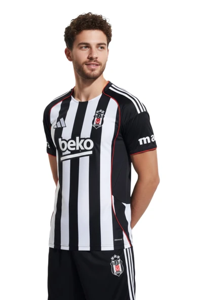 Beşiktaş Lisanslı 25/26 Siyah Beyaz Çubuklu Forma ürün görseli 1