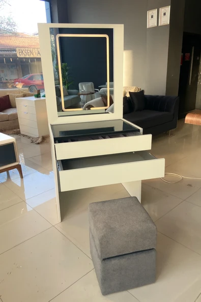 CANBAZ FURNİTURE Esla makyaj masası Beyaz ürün görseli 1