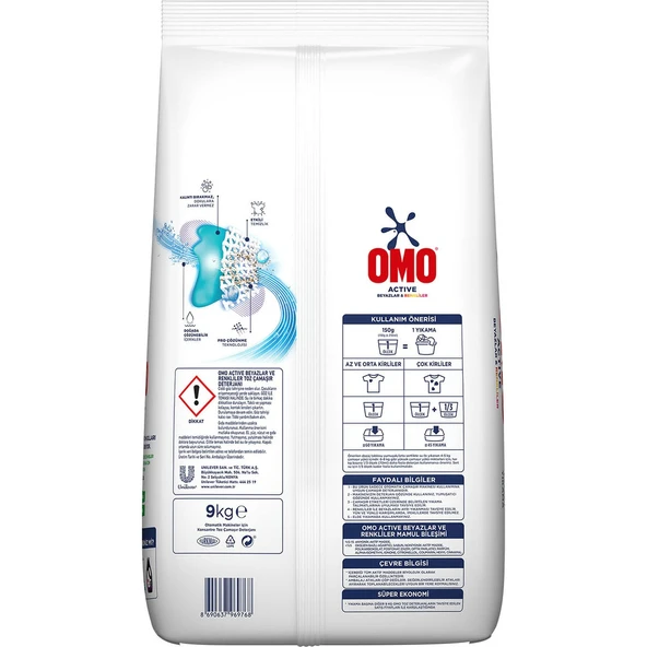 Active Beyazlar & Renkliler Toz Deterjanı 9 KG - Resim 9