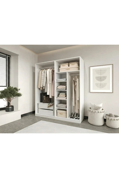 CANBAZ FURNİTURE Esla modüllü 4 kapaklı %100 MDF (KURULUM DAHİL) ürün görseli 1