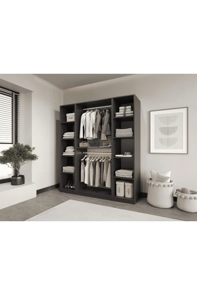 CANBAZ FURNİTURE Esla modüllü 4 kapaklı %100 MDF (KURULUM DAHİL) ürün görseli 1