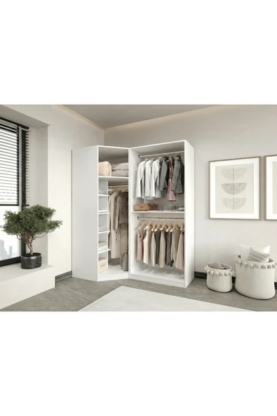 CANBAZ FURNİTURE Esla modüllü 3 cam kapaklı köşe %100 MDF (KURULUM DAHİL) ürün görseli 1