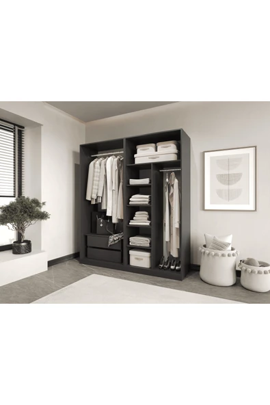 CANBAZ FURNİTURE Esla modüllü 4 kapaklı %100 MDF (KURULUM DAHİL) ürün görseli 1