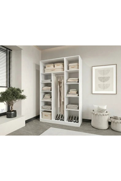 CANBAZ FURNİTURE Esla modüllü 3 cam kapaklı %100 MDF (KURULUM DAHİL) ürün görseli 1