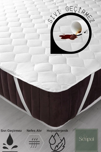 Kapitone Ped Microfiber %100 Sıvı Geçirmez Tek-Çift Kişilik Çocuk Köşe Lastikli Alez Yatak Koruyucu ürün görseli 1