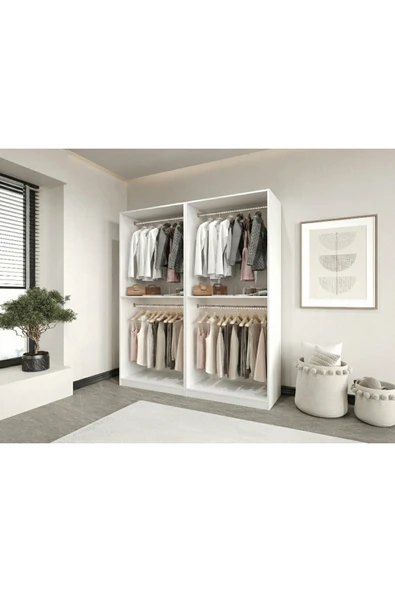 CANBAZ FURNİTURE Esla modüllü 4 kapaklı 100%MDF (KURULUM DAHİL) ürün görseli 1