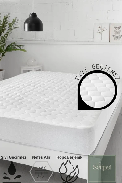 Kapitoneli Microfiber Fitted %100 Sıvı Geçirmez Tek-Çift Kişilik Yatak Koruyucu Çarşaf Alez Çocuk ürün görseli 1