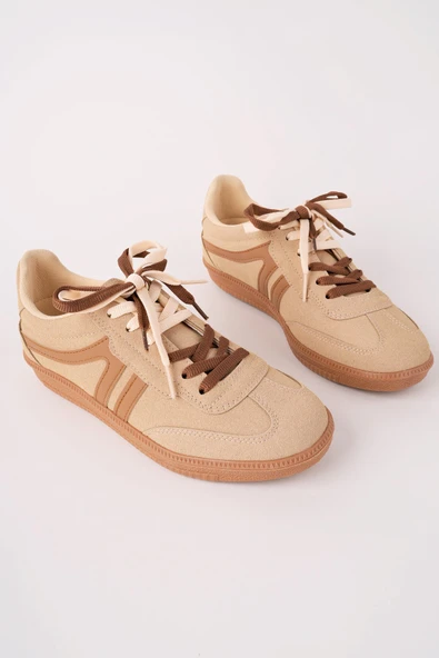 Muggo HUXLEY Çift Bağcıklı Günlük Kadın Sneaker Spor Ayakkabı ürün görseli 1