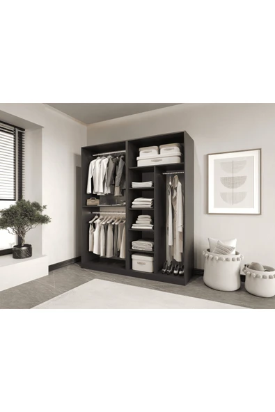 CANBAZ FURNİTURE Esla modüllü 4 kapaklı %100 MDF (KURULUM DAHİL) ürün görseli 1