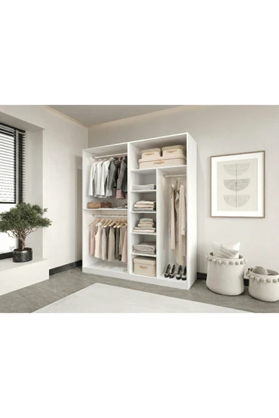 CANBAZ FURNİTURE Esla modüllü 4 kapaklı %100 MDF (KURULUM DAHİL) ürün görseli 1