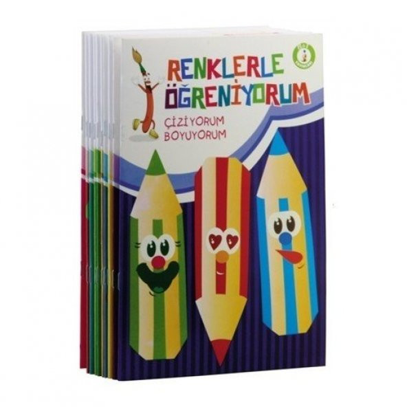 Renklerle Öğreniyorum Boyama Seti (10 Kitap Takım) ürün görseli 1