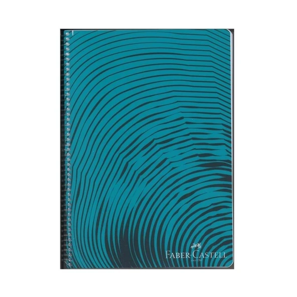 Faber Castell Pp Kapak Waves Spiralli Defter 80 Yp Çizgili 5075 000434-Yeşil ürün görseli 1