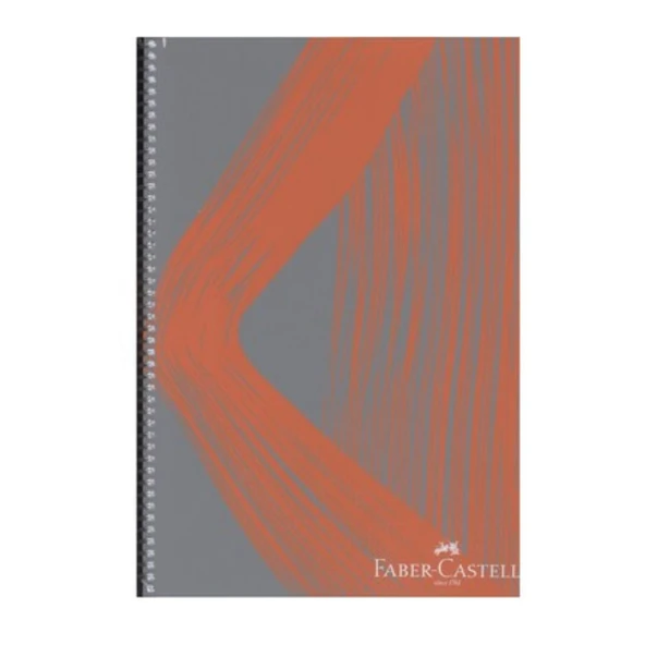 Faber Castell Pp Kapak Waves Spiralli Defter 80 Yp Çizgili 5075 000434-Turuncu ürün görseli 1