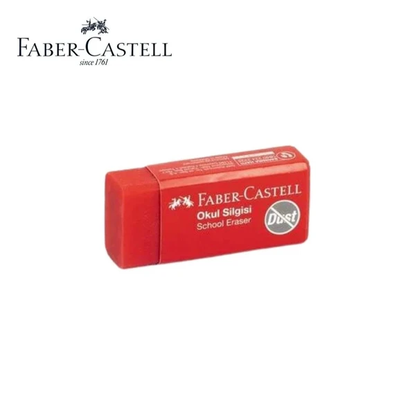 Faber Castell Toz Bırakmayan Kırmızı Okul Silgisi 18 72 23 ürün görseli 1