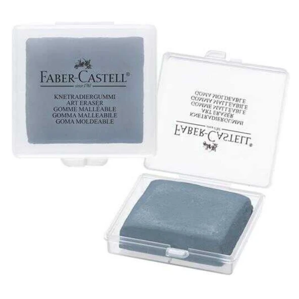 Faber Castell Hamur Silgi Plastik Kutulu Gri 12 72 20 ürün görseli 1