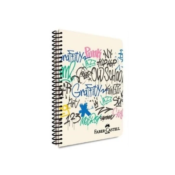 Faber Castell Pp Kapak Grafiti Spiralli 120 Yp Kareli 5075 000432-Grafiti ürün görseli 1