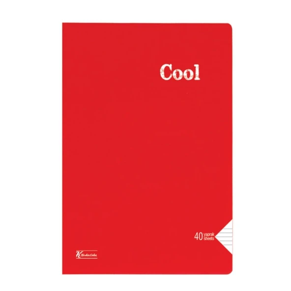 KeskinColor A5 PP KP Dikişli 40 Yp Kareli Defter-Kırmızı ürün görseli 1
