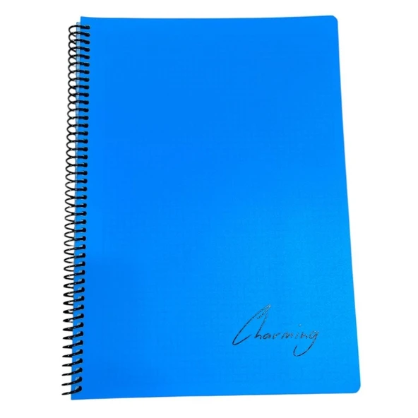 Tokaç A4 Pp Kapak Spiralli 120 Yaprak Defter Kareli Tok-220-Mavi ürün görseli 1