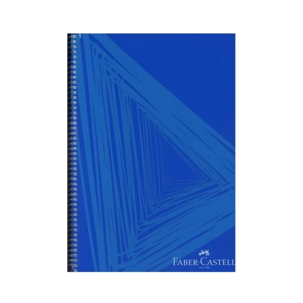Faber Castell PP Kapak Waves Spiralli 120 Yp Çizgili-Mavi ürün görseli 1