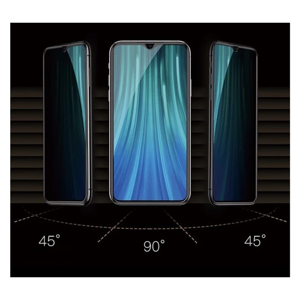 Realme 5 Mat Hayalet Ekran Gizli Privacy Tam Kaplayan Kırılmaz Cam Seramik Nano Ekran Koruyucu ürün görseli 1