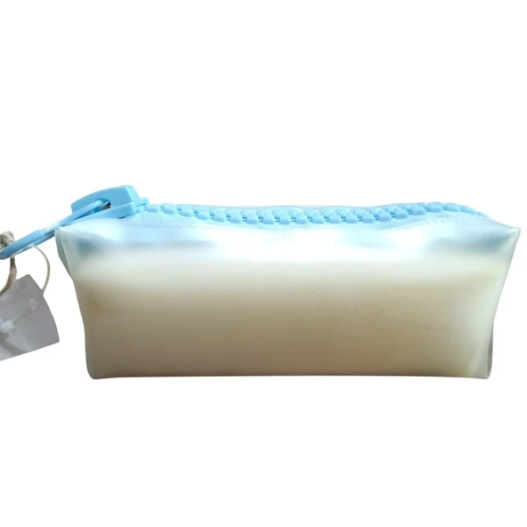 Unicus Big Zip Şeffaf Clean Kalemkutu XL UNCS-978-Mavi ürün görseli 1