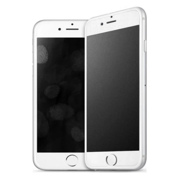 Apple iphone 6s Mat Hayalet Ekran Gizli Privacy Tam Kaplayan Kırılmaz Cam Seramik Ekran Koruyucu Beyaz ürün görseli 1