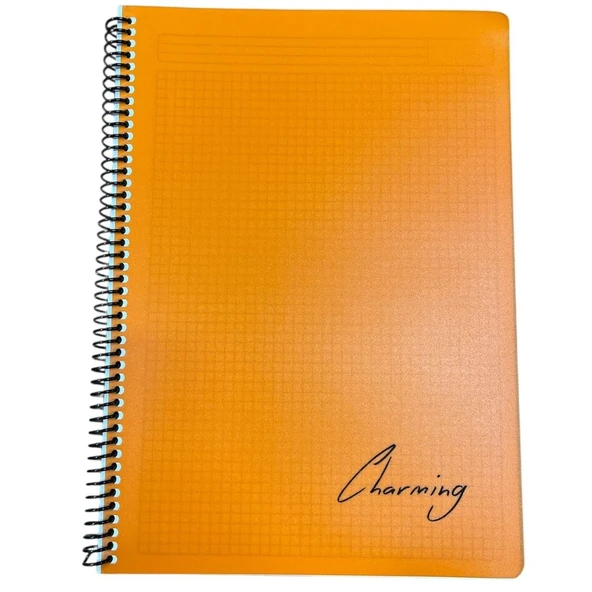 Tokaç A4 Pp Kapak Spiralli 120 Yaprak Defter Kareli Tok-220-Turuncu ürün görseli 1