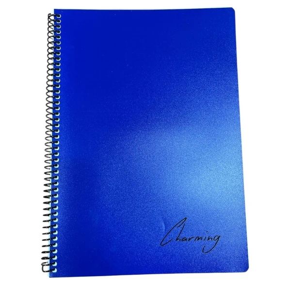Tokaç A4 Pp Kapak Spiralli 120 Yaprak Defter Kareli Tok-220-Lacivert ürün görseli 1