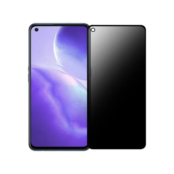 Oppo Reno 4 Mat Hayalet Ekran Gizli Privacy Tam Kaplayan Kırılmaz Cam Seramik Nano Ekran Koruyucu ürün görseli 1