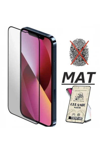 Iphone 13 Mini Mat Seramik Cam Nano Esnek Kırılmaz Full Tam Kaplayan Ekran Koruyucu ürün görseli 1