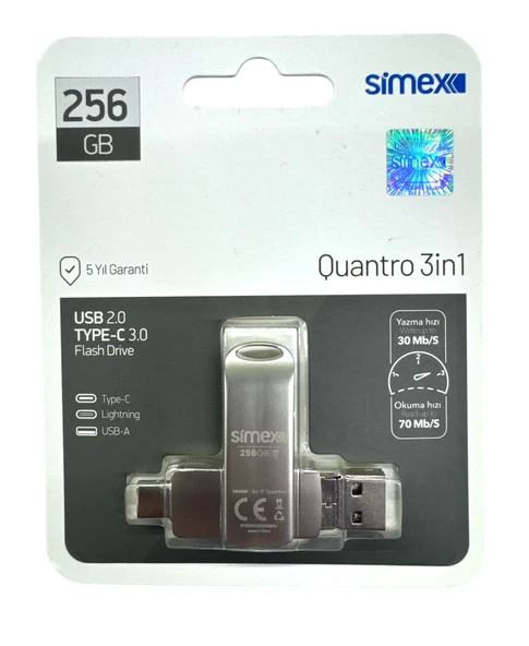 Samsung Uyumlu Type C Flash Bellek Uyumlu 256 Gb Otg Usb Type C Flash Bellek Disk Pc Uyumlu ürün görseli 1