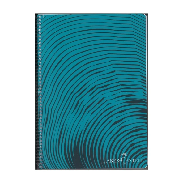 Faber Castell PP Kapak Waves Spiralli 120 Yp Çizgili-Yeşil ürün görseli 1