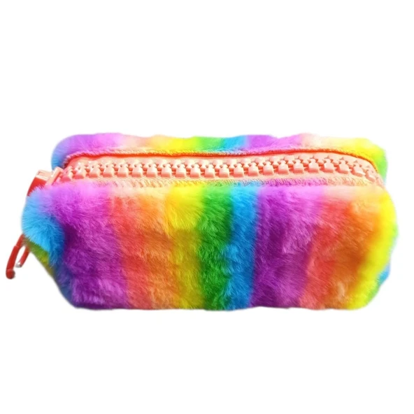 Unicus Big Zip Süper Rainbow Tavşan Tüyü Kalemkutu XL ürün görseli 1