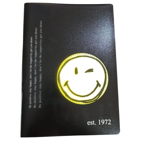 My Note Smiley 40 Yp Çizgili Defter Smiley6020-Ç-Siyah Sarı ürün görseli 1