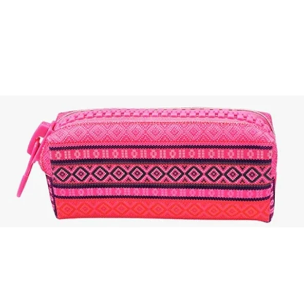 Unicus Big Zip Etnik Desen Kalemkutu UNCS-976-Pembe ürün görseli 1
