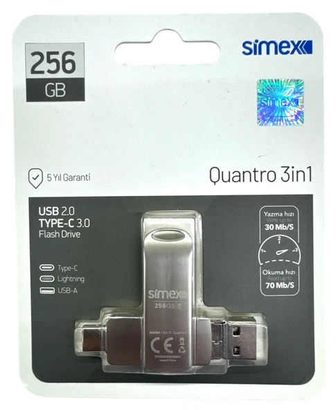 Type C Flash Bellek Xiaomi Redmi Oppo Vivo Samsung Uyumlu 256 Gb Otg Usb TypeC Flash Bellek Disk ürün görseli 1