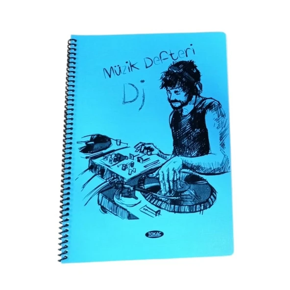 Tokaç A4 Müzik Defteri Spiralli PP Kapak 40 Yp-Turkuaz DJ ürün görseli 1