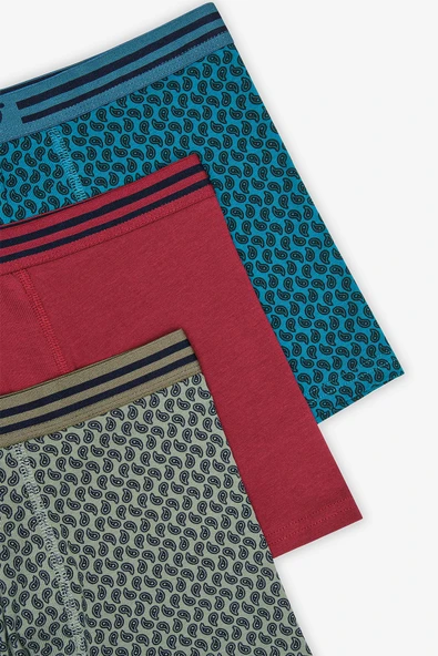 Colourful 3lü Çok Renkli Boxer Külot - Resim 5