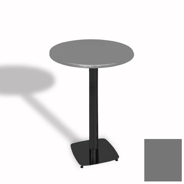Bistro Masa Tokyo ESB - (Werzalit, Wermodin ve Allzalit Tabla 60 cm çap) - Koyu Gri ürün görseli 1