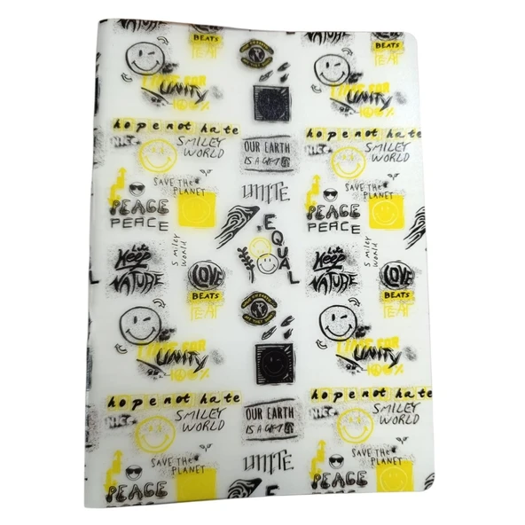My Note Smiley 40 Yp Çizgili Defter Smiley6020-Ç-Sarı Beyaz ürün görseli 1