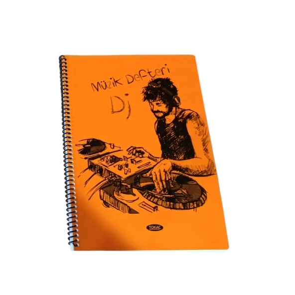 Tokaç A4 Müzik Defteri Spiralli PP Kapak 40 Yp-Turuncu DJ ürün görseli 1