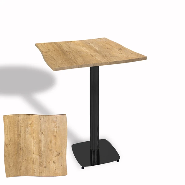 Dalgalı Kare Bistro Wermodin Masa 67x67 cm Tokyo Serisi (ESB) - Avalon Pine ürün görseli 1