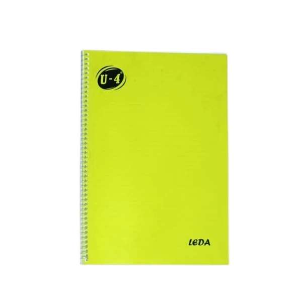 U-4 A4 PP KP Spiralli 40 Yp Kareli Defter-Sarı ürün görseli 1